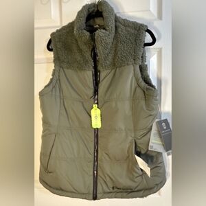 Women's Olive Green Puffer Vest